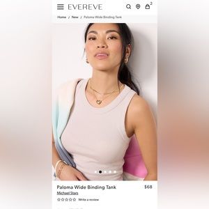 Michael Stars Paloma Wide Banding Tank, small, Stucco